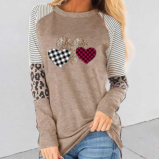 Damen Langarmshirt mit herzigen Motiven und trendigen Mustern EB