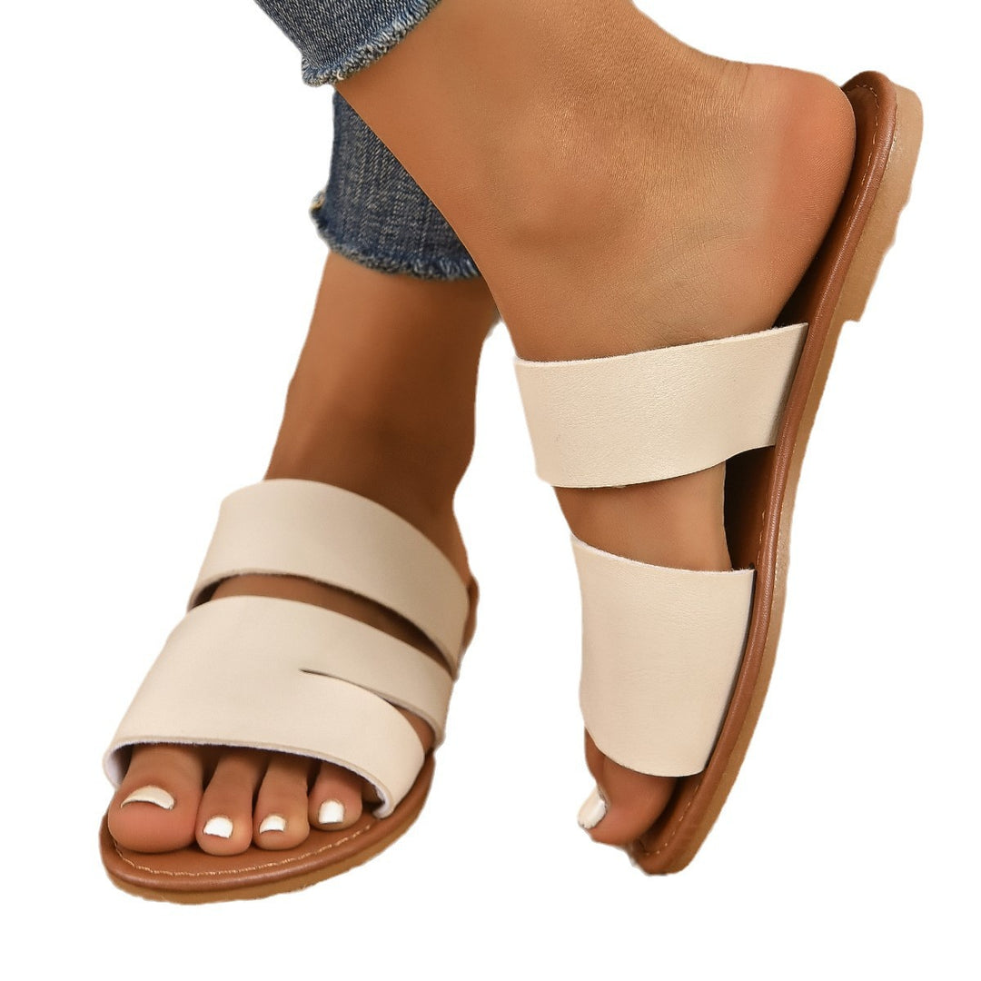 Damen Sandaletten mit breitem und verstellbarem Riemendesign EB