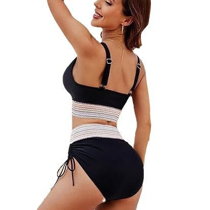 Damen Hochtaillierter Bikini mit elastischem Design EB