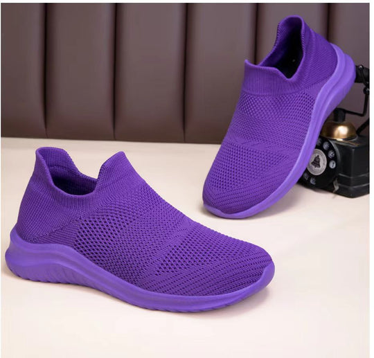 Damen Atmungsaktive Slip-On Sneakers mit stoßdämpfender Sohle EB