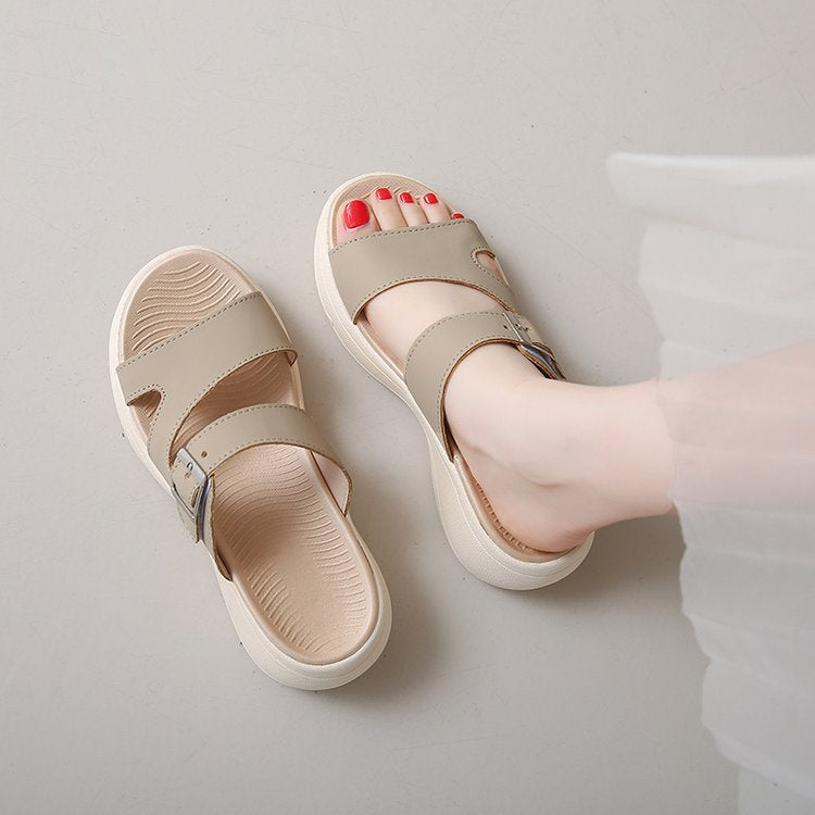 Damen Riemensandalen mit verstellbarem Schnallenverschluss EB