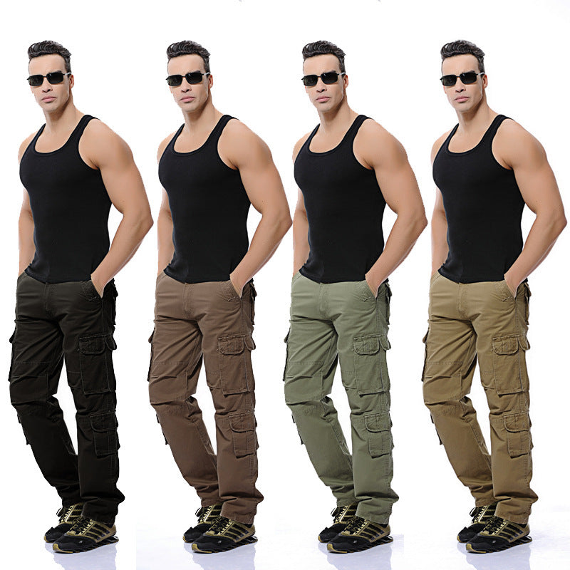 Herren Multifunktionale Cargo-Hose mit verstellbarem Bund und zahlreichen Taschen EB