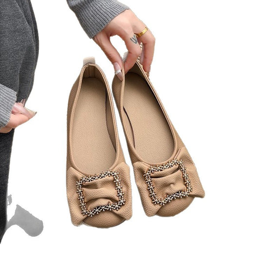 Damen Ballerinas mit dekorativer Schmuckschließe EB