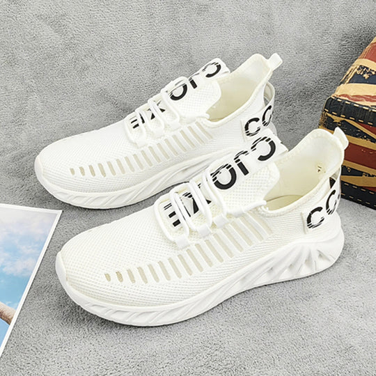 Damen Sportliche Strick-Sneakers mit Flexiblem Dämpfungssystem EB