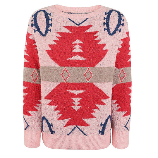 EB | Geometrischer Strickpullover Mit Modernem Look