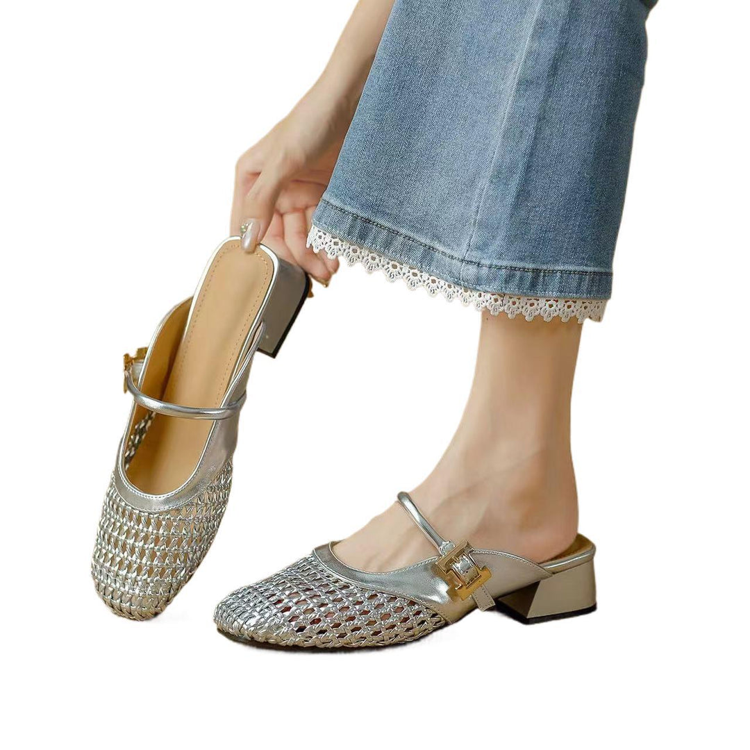 Damen modische Mules mit Glamourösen Details EB