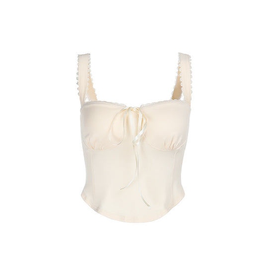Damen Top mit Spaghetti-Trägern und Raffungen EB