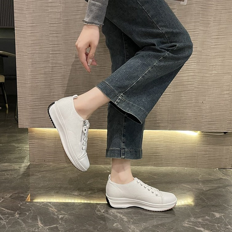 Damen modische Sneakers mit praktischem Reißverschluss und atmungsaktivem Obermaterial EB