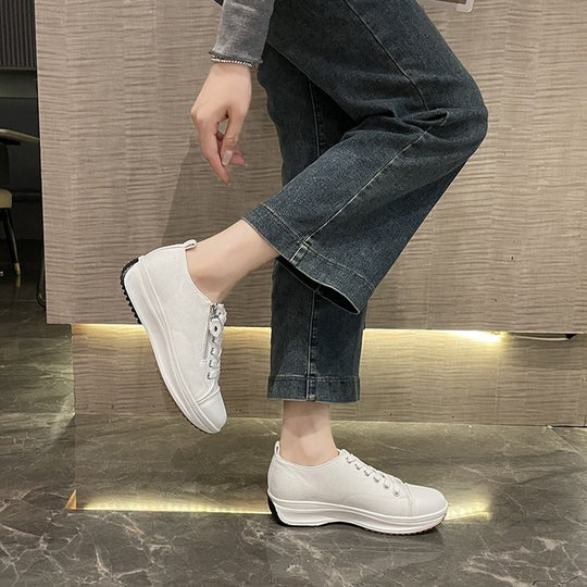 Damen modische Sneakers mit praktischem Reißverschluss und atmungsaktivem Obermaterial EB