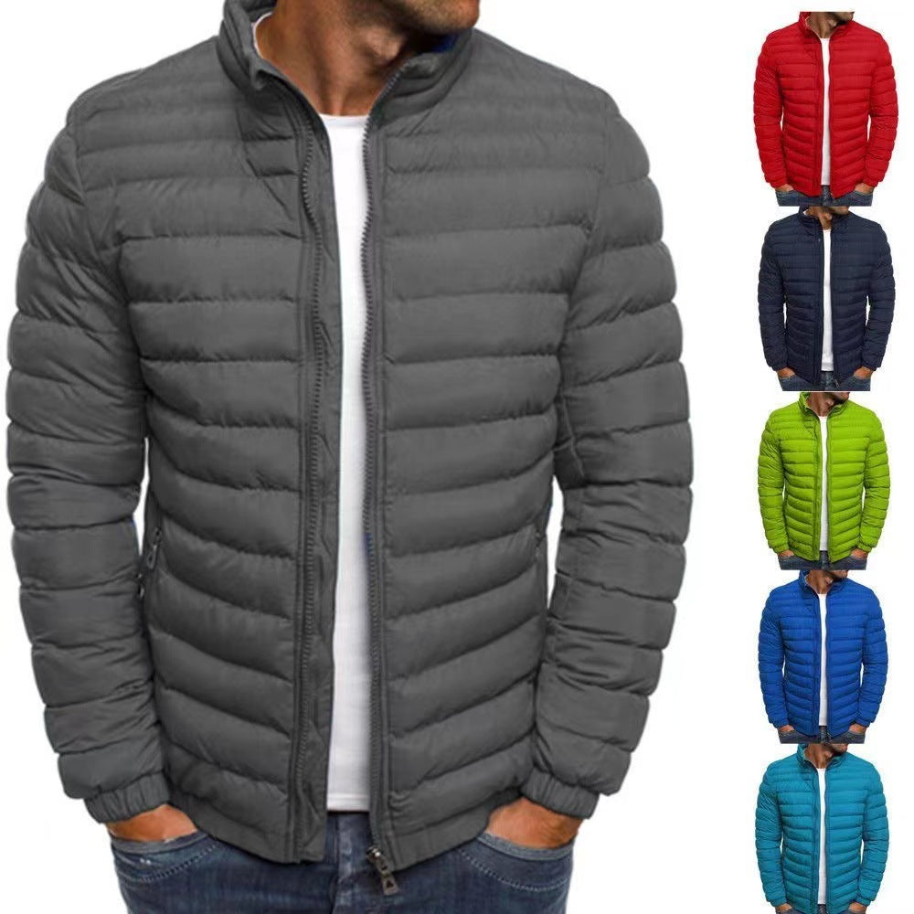 Herren leichte Steppjacke mit hohem Kragen und optimaler Isolierung EB
