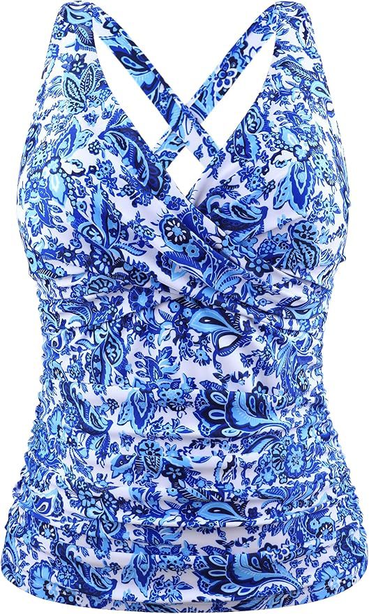 Damen Badeanzug mit Wickelschnitt und figurschmeichelndem Design EB