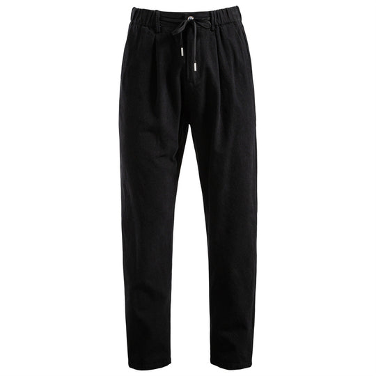 Damen lockere Baumwollhose mit verstellbarem Bund EB