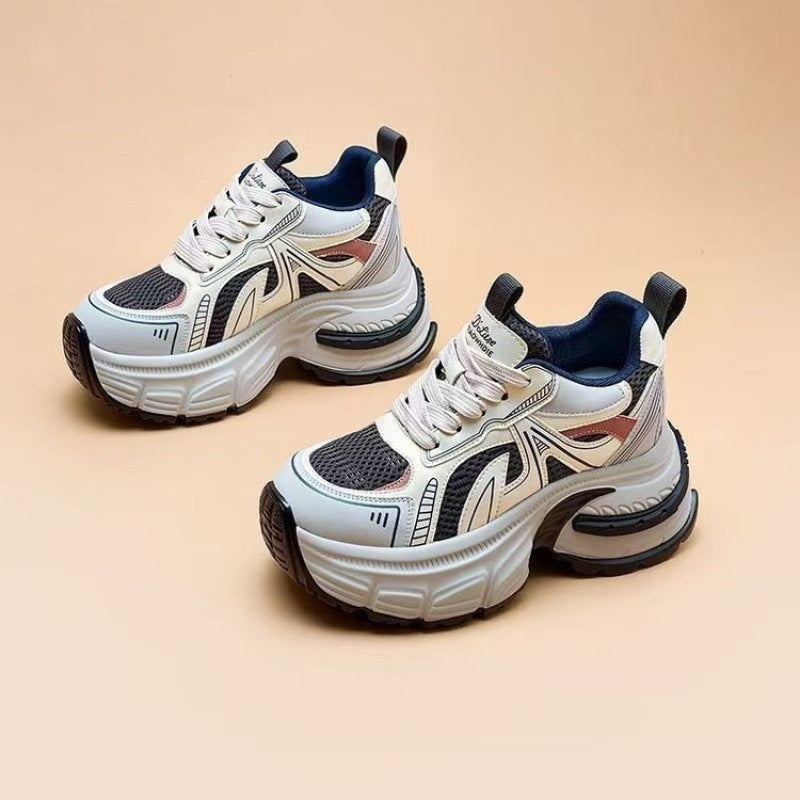 Damen Sportliche Chunky Sneakers mit atmungsaktiver Netzstruktur EB