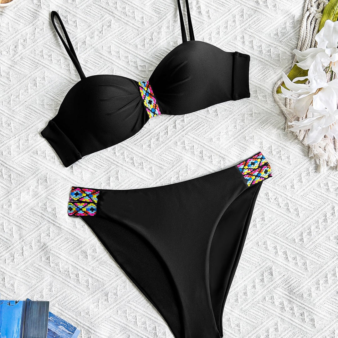 Damen Bikiniset mit verzierten Details EB