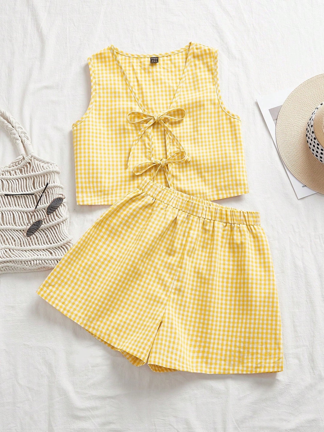 Damen Crop-Top und Shorts Set EB