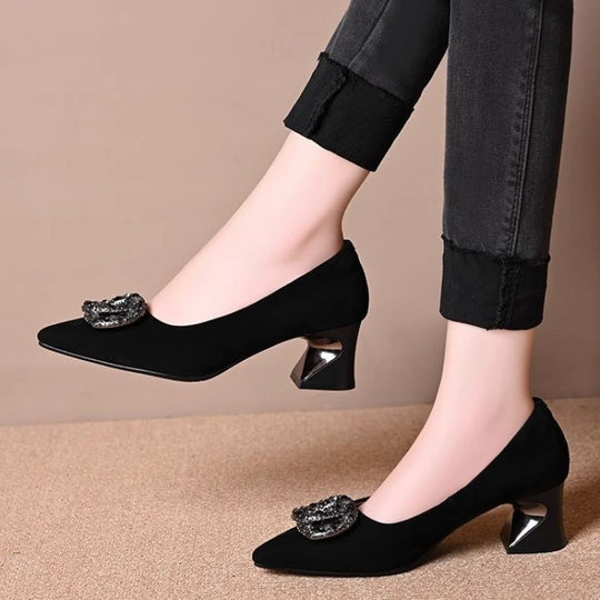Damen Elegante Pumps mit Schmuckapplikation EB