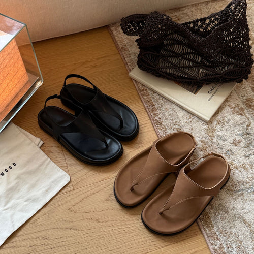 Damen Zehentrenner-Sandalen mit ergonomischer Fußbettgestaltung und komfortabel verstellbarem Riemen EB