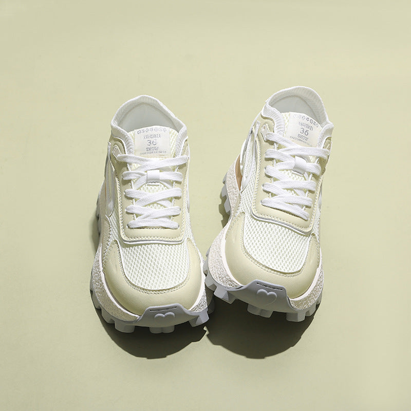 Damen sportliche Sneakers mit atmungsaktiver Mesh-Oberfläche und dämpfendem Sohlenprofil EB