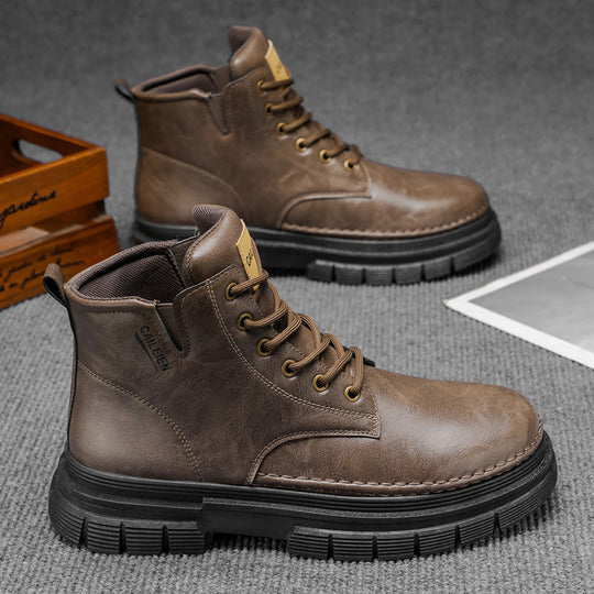 Herren Robuste Stiefeletten mit rutschfestem Sohlenprofil und warmem Innenfutter EB