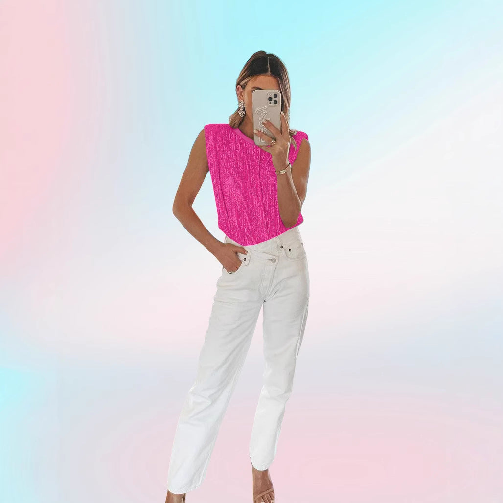 Damen Elegantes Crop-Top mit strukturiertem Design und weitgeschnittenem Schnitt EB