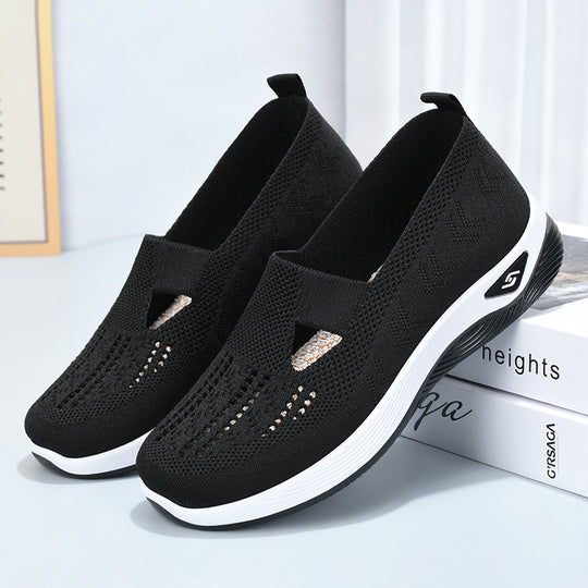 Damen nan leichte gestrickte Slipper mit orthopädischer Komfortsohle EB