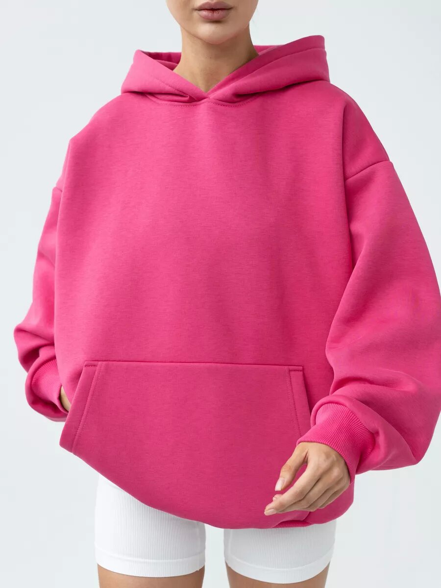 Damen nan oversized Kapuzenpullover mit Kängurutasche und dropped-shoulder Schnitt EB