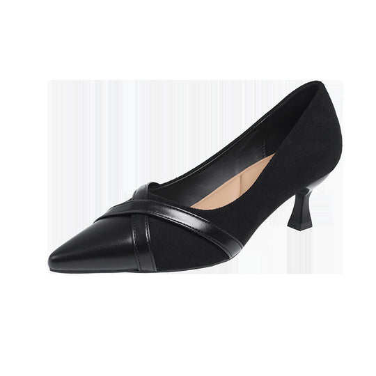 Damen elegante Slingback-Pumps mit spitzem Zehenbereich und modischem Riemchen EB