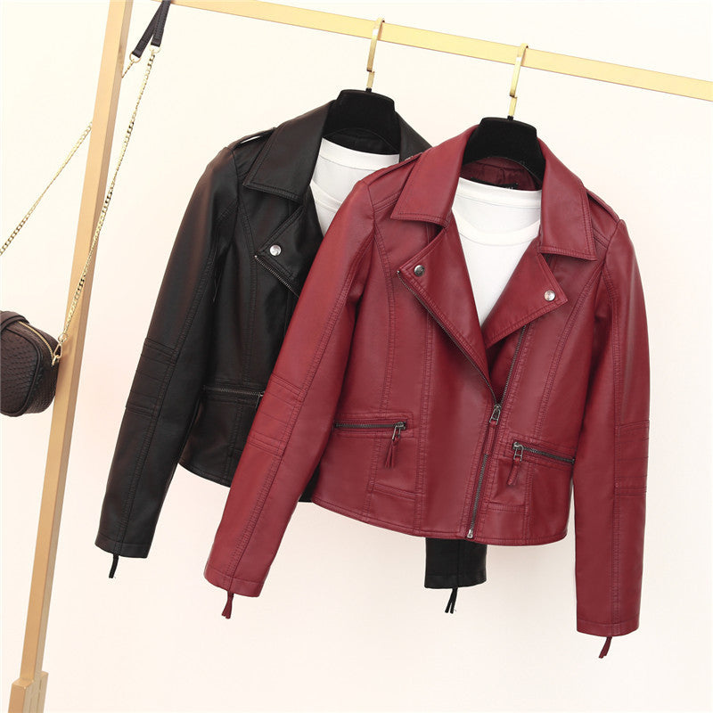 Damen Bikerjacke mit asymmetrischem Reißverschluss und dekorativen Nieten EB