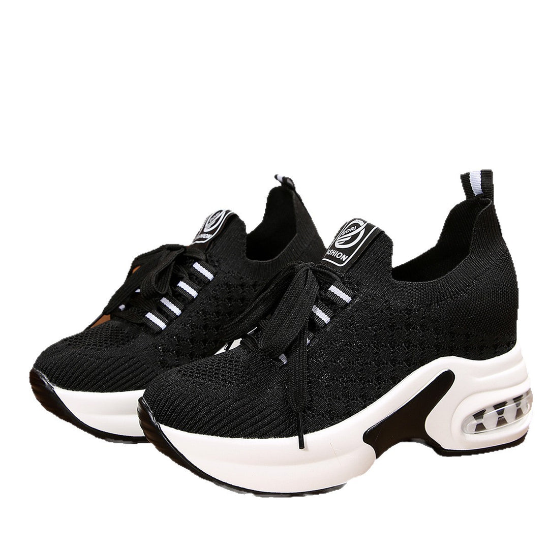 Damen Sportliche Sneakers mit atmungsaktivem Strickdesign und rutschfester Sohle EB