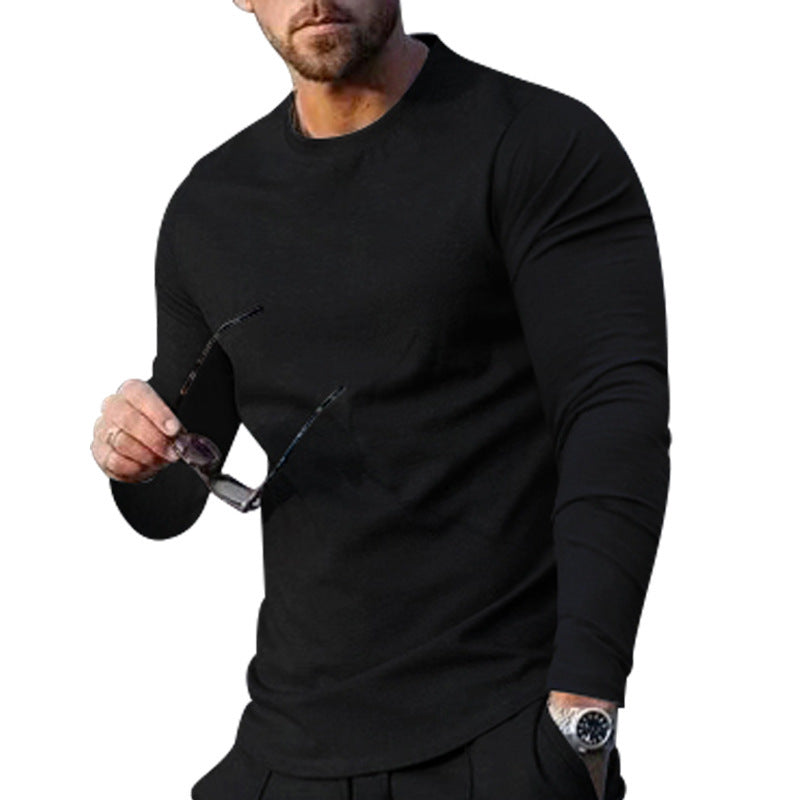 Herren langärmliges T-Shirt mit modischem Schnitt und hochwertigem Baumwollmix EB