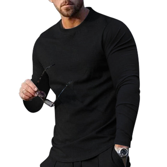 Herren langärmliges T-Shirt mit modischem Schnitt und hochwertigem Baumwollmix EB