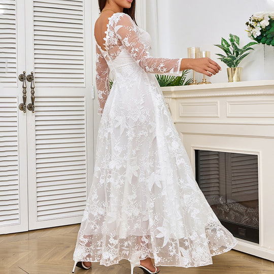 EB | Elegante weiße Braut Hochzeitskleid