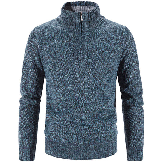 Herren modischer Rollkragenpullover mit elegantem Reißverschluss EB