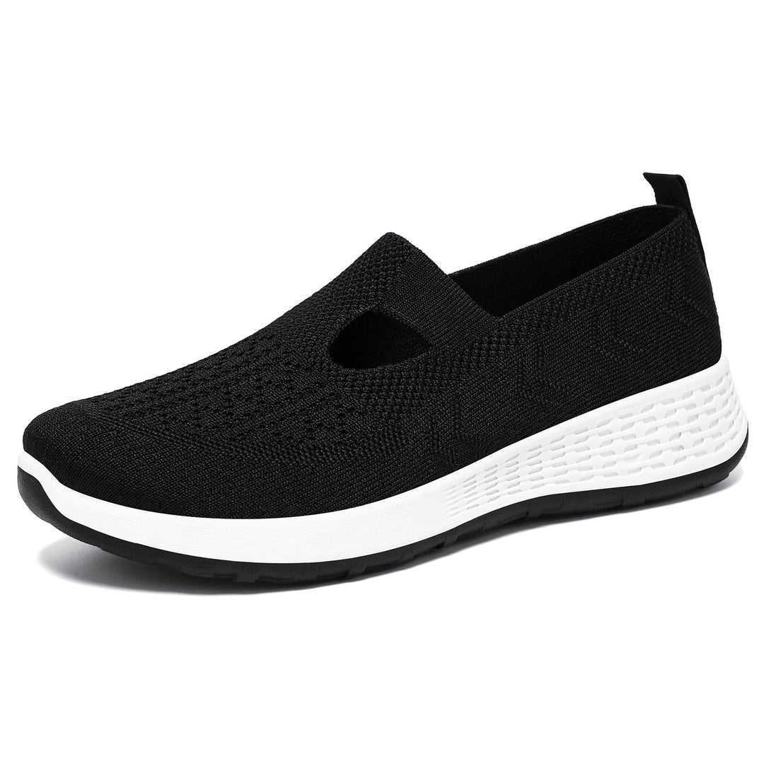 Damen Komfortable Slip-On Sportschuhe mit atmungsaktivem Obermaterial EB