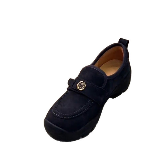 Damen Komfortable Mokassins mit elegantem Blütenakzent EB