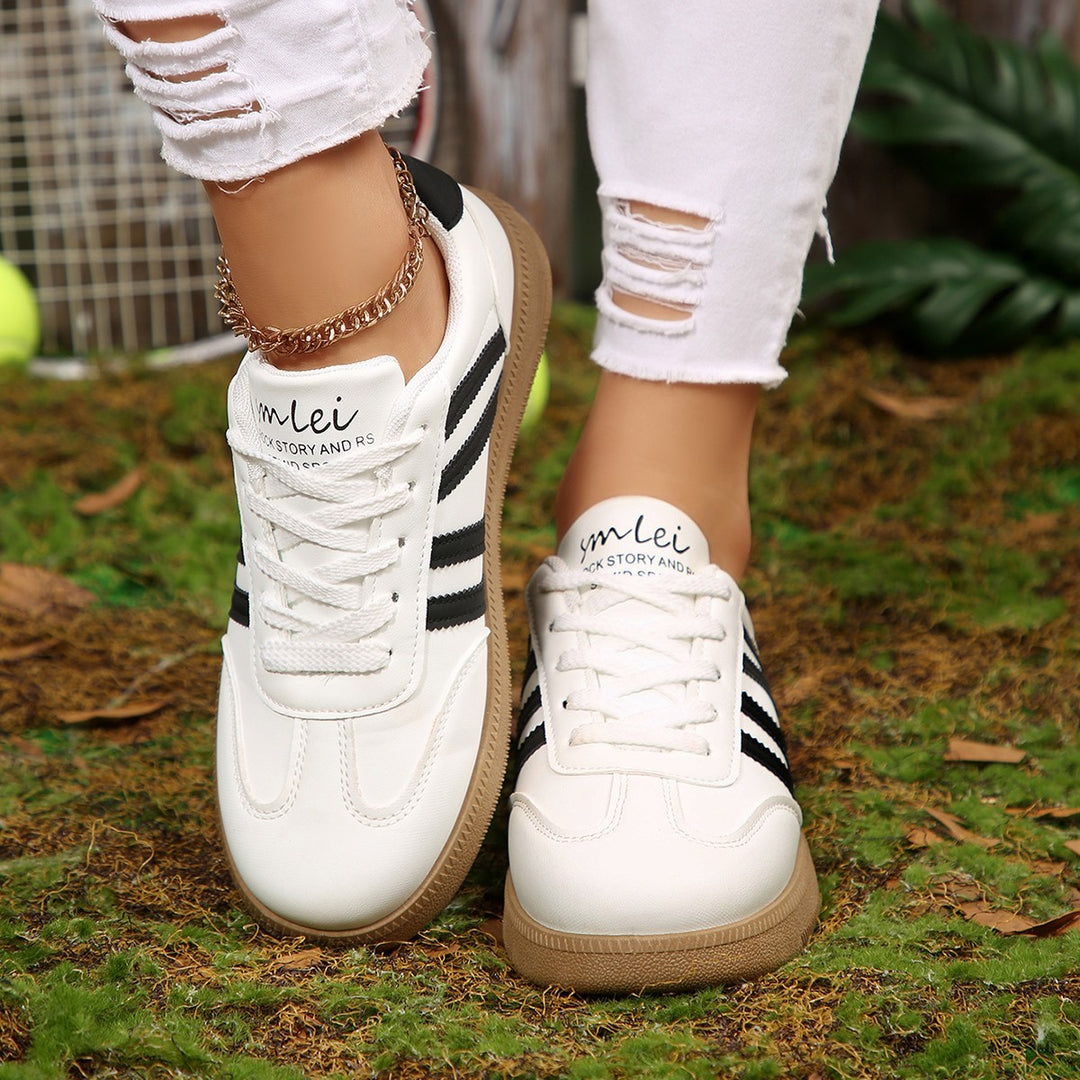 Damen Sportliche Sneakers mit klassischem Streifendesign EB