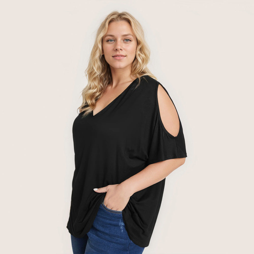 Damen Oversized T-Shirt mit Schulterauschnitten EB