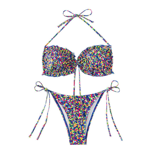Damen Premium Push-Up Bikini mit verstellbaren Seitenbindungen EB
