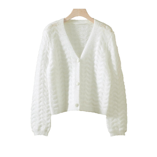 Damen Strickjacke mit Wellendesign EB