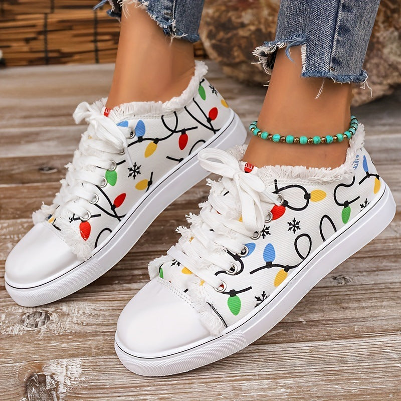 Damen Freizeitschuhe mit verspieltem Motiv und gemütlicher Fleece-Innensohle EB