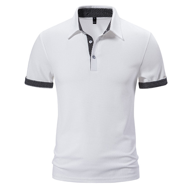 Herren Poloshirt mit modischem Kragen und kontrastierenden Ärmeln EB