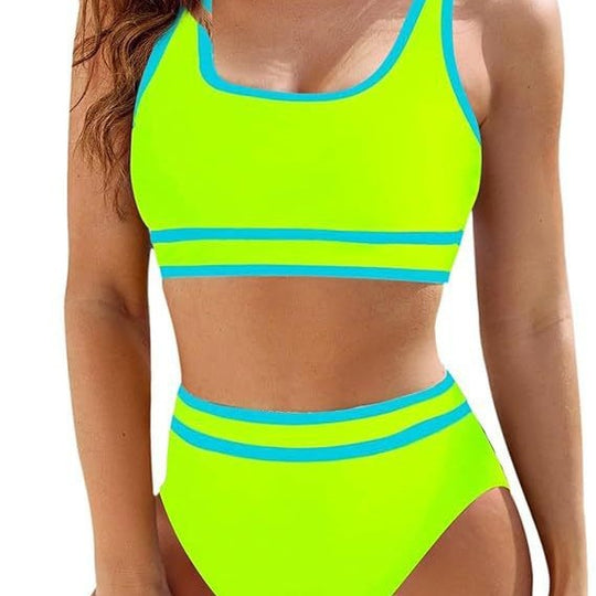 Damen Hochtailliertes Sport-Bikini-Set EB