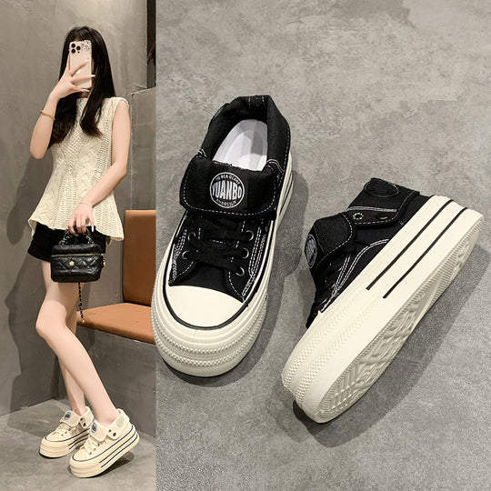 Damen Modische Plateau Sneakers mit hohem Tragekomfort und flexiblem Obermaterial EB
