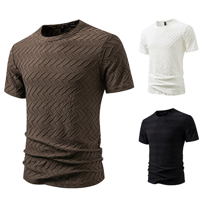 Herren Strukturiertes Kurzarmshirt mit modernem Design EB