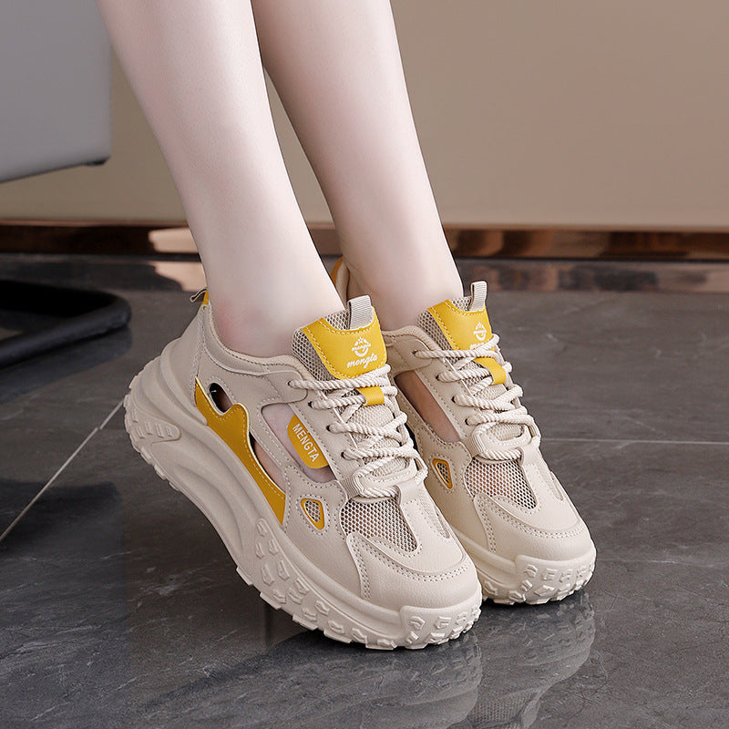 Damen Sportliche Sneaker mit atmungsaktivem Mesh-Obermaterial und flexibler Sohle EB