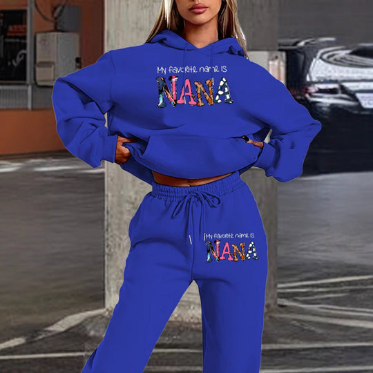 Damen Jogginganzug mit kreativem Schriftzug und bequemer Passform EB