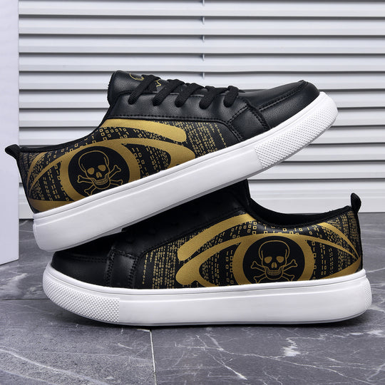 Damen Sneakers mit coolem Skull-Design und gepolsterter Sohle EB