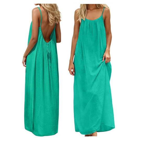 Damen Maxikleid mit tiefem Rücken EB