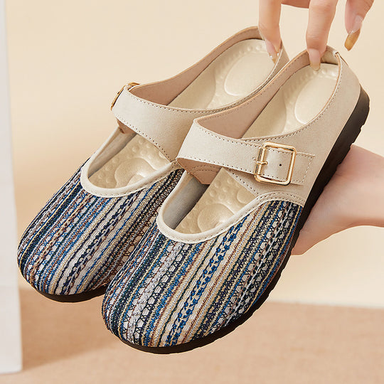 Damen Clogs mit verstellbarem Riemen und komfortablem Fußbett EB