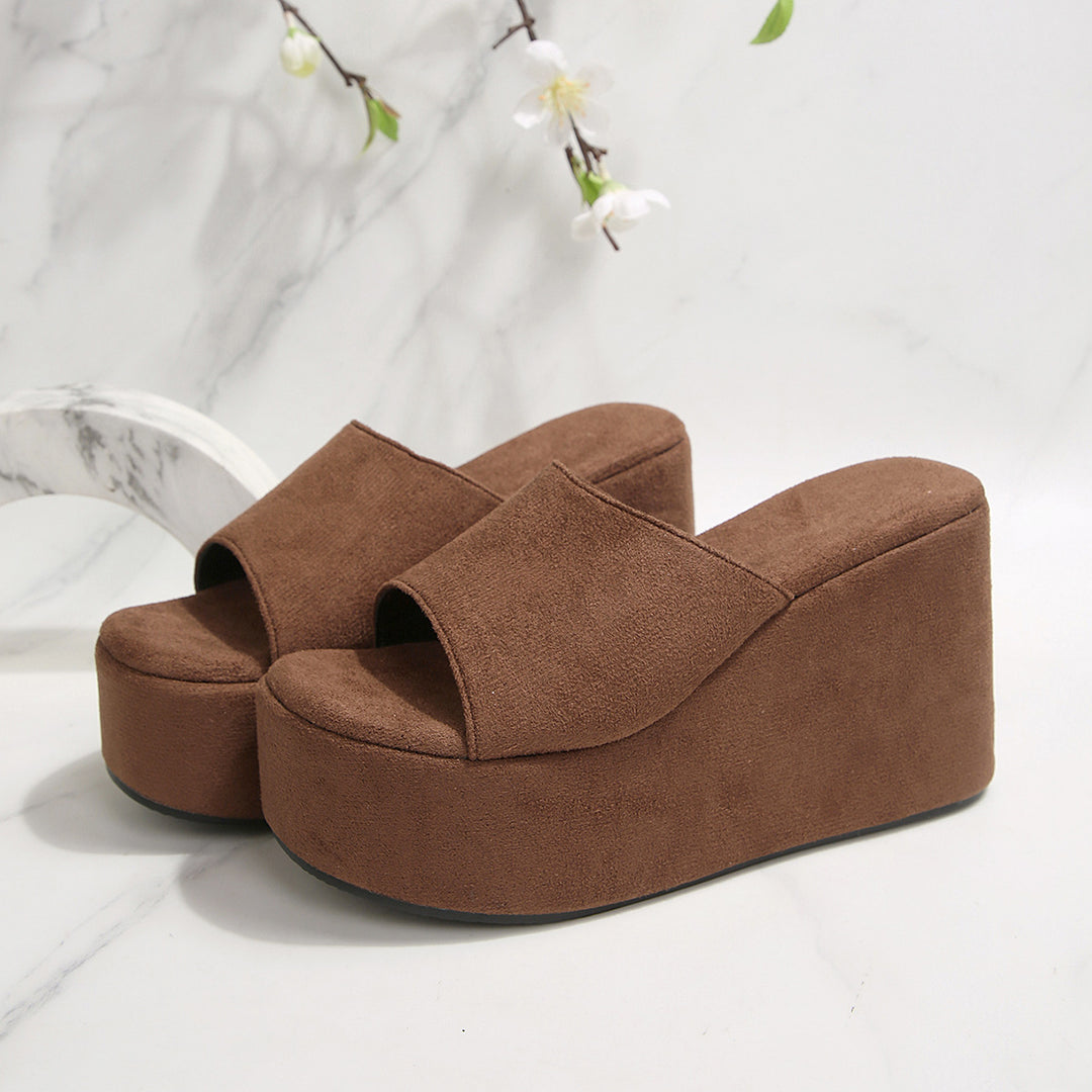 Damen Wedge-Pantoletten mit modischem Design und rutschfester Sohle EB